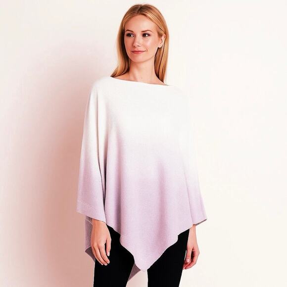 Barefoot Dreams Accessories - Barefoot Dreams Ocean Breeze Poncho Cozychic Ultra Lite Ombre Soft Violet